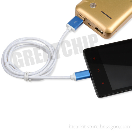 Aluminum shell micro charger braided charger usb 2 0 cable for mobile phone